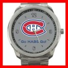 Hockey Montreal Canadians Canadiens HABS NHL Silvertone Sports Metal Watch 014
