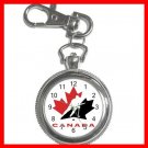 Hockey TEAM CANADA NHL Silvertone Key Chain Watch 011