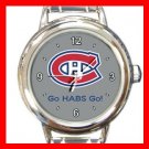 Hockey Montreal Canadians Canadiens HABS NHL Round Italian Charm Wrist Watch 641