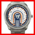 Illinois Fighting Illini University Silvertone Sports Metal Watch 019