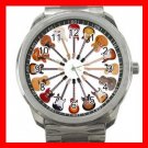 Guitar Circle Music Fun Silvertone Sports Metal Watch 024
