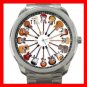 Guitar Circle Music Fun Silvertone Sports Metal Watch 024
