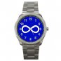 Blue Metis Flag Silvertone Silvertone Sports Metal Watch 032