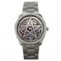 Wicca Wiccan Pentagram Silvertone Silvertone Sports Metal Watch 034