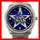 Wicca Wicca Pentagram Triquetra Silvertone Silvertone Sports Metal Watch 039