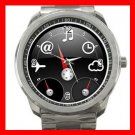 Apple Mac Dashboard Computer Geek Silvertone Sports Metal Watch 043
