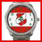 LEBANESE FLAG Lebanon Green Cedar Silvertone Sports Metal Watch 046