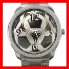 Modern Soccer Football Sports Silvertone Sports Metal Watch 048