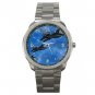 F16 F-16 Falcon Aircraft U.S. Flag Silvertone Sports Metal Watch 058