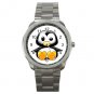 Cute Penguin Birds Silvertone Sports Metal Watch 059