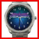 Unique Dragonfly Insect Silvertone Sports Metal Watch 066