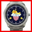 Yellow Rubber Duck Ducky Silvertone Sports Metal Watch 068