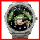 Red Eye Frog Froggy Silvertone Sports Metal Watch 076