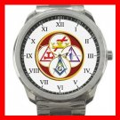 Masonic York Rite Freemasonry Silvertone Sports Metal Watch 081