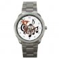 French Horn Music Instrument Fan Silvertone Sports Metal Watch 083