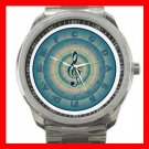 Colorful Circle of Fifths Music Fan Silvertone Sports Metal Watch 084