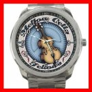Mellow Cello Fellows Music Fan Silvertone Sports Metal Watch 085