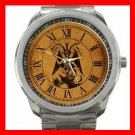 Baphomet Pagan Deity Knights Silvertone Sports Metal Watch 089