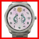 Jazzy Kokopelli Kokope Silvertone Sports Metal Watch 090