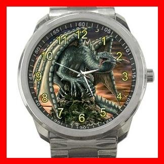 Raptor Dragon Fantasy Silvertone Sports Metal Watch 092
