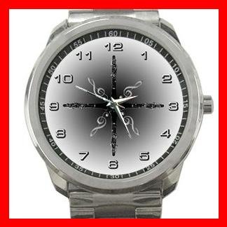 Bass Clarinet Music Instrument Silvertone Sports Metal Watch 094