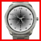 Bass Clarinet Music Instrument Silvertone Sports Metal Watch 094