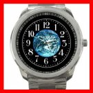 Earth Planet Solar System Silvertone Sports Metal Watch 099