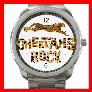 Cheetahs Rock Silvertone Sports Metal Watch 109