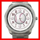 Baseball Balls Sports Game Silvertone Sports Metal Watch 112