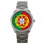 Portugal Flag Nation Patriotic Silvertone Sports Metal Watch 116