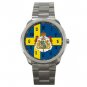 Swedish Flag Sweden Nation Patriotic Silvertone Sports Metal Watch 119