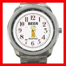 Funny Beer Drink Alcohol Liquor Silvertone Sports Metal Watch 121