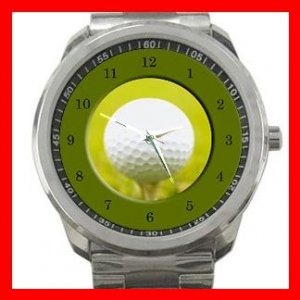 Golf Ball Sports Game Fun Silvertone Sports Metal Watch 125