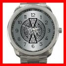 Celtic Dragons Mythical Symbol Silvertone Sports Metal Watch 127