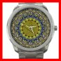 Wicca Psychedic Pagan Pentacle Silvertone Sports Metal Watch 135
