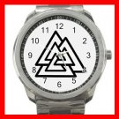 Valknot Valknut Symbol Triangles Silvertone Sports Metal Watch 140