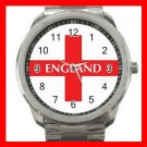 Denmark Flag Nation Patriotic Silvertone Sports Metal Watch 141