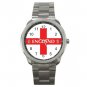 Denmark Flag Nation Patriotic Silvertone Sports Metal Watch 141