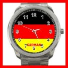 German Flag Nation Patriotic Silvertone Sports Metal Watch 146