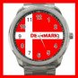 Denmark Flag Nation Patriotic Silvertone Sports Metal Watch 148