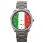 Italy Flag Nation Patriotic Silvertone Sports Metal Watch 149