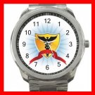 Medical Shied Rescue Care Silvertone Sports Metal Watch 151