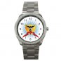 Medical Shied Rescue Care Silvertone Sports Metal Watch 151