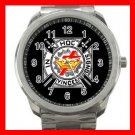 Black Knights Templar Masonic Silvertone Sports Metal Watch 158