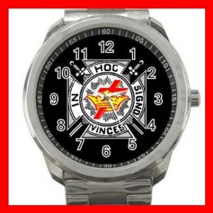 Black Knights Templar Masonic Silvertone Sports Metal Watch 158