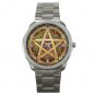 Wicca Pentagram Pentacle Star Silvertone Sports Metal Watch 161