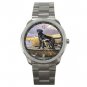 BLACK LABRADOR RETRIEVER DOGS PET Silvertone Sports Metal Watch 170