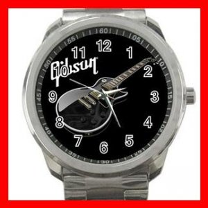 Gibson Les Paul Guitar Band Silvertone Sports Metal Watch 174