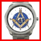 MASON FREEMASON MASONIC FREEMASONRY Silvertone Sports Metal Watch 176