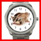 SUGER GLIDER PET ANIMALS Silvertone Sports Metal Watch 195